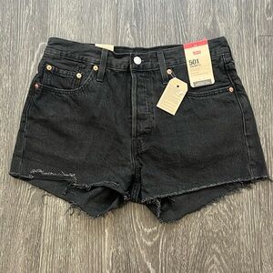 Levi’s black denim shorts!